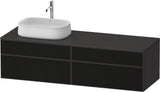 DURAVIT Zencha Konsolen-Waschtischunterbau 1600 mm Eiche Anthrazit mit 2 Auszügen & Tip-on