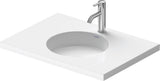 DURAVIT Cape Cod Möbelwaschtisch 700 mm Weiß, ohne Überlauf, mit 1 Hahnloch & Halbsäule