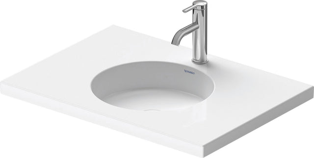 DURAVIT Cape Cod Möbelwaschtisch 700 mm Weiß, ohne Überlauf, mit 1 Hahnloch & Halbsäule