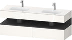 weiß / QA EWT m.Kon-WTU,1600x550x600mm,WPl:2 Ni-Bel,Weiß Hochglanz,Ni:Graph.Matt,Dek
