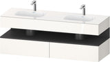 DURAVIT Qatego Studio F. A. Porsche Waschtischset 1600 mm mit Konsolenwaschtischunterbau, 2 Auszüge