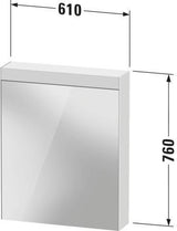 Duravit Spiegelschrank Licht & Spiegel 760 mm mit LED-Beleuchtung, Anschlag links