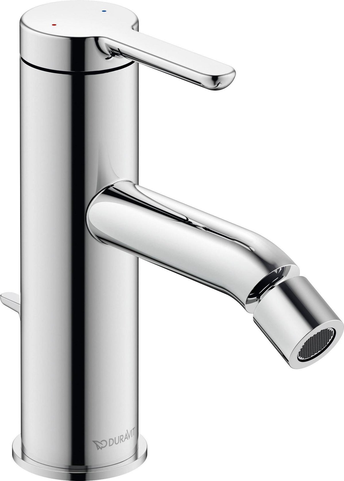 DURAVIT C.1 Einhebel-Bidetmischer Schwarz Matt 121 mm mit Zugstangen-Ablaufgarnitur