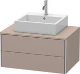 DURAVIT XSquare Waschtischunterbau 800 mm wandhängend basalt matt mit 2 Schubkästen