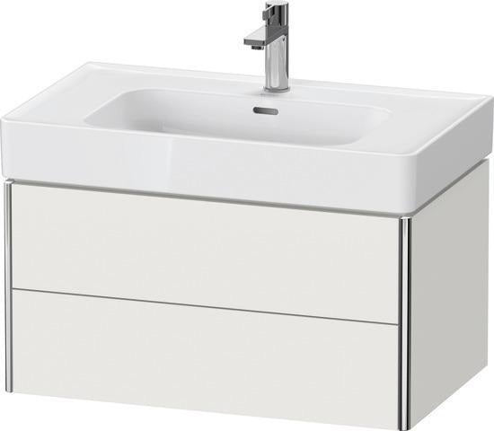 DURAVIT XSquare Waschtischunterbau 784 mm Taupe mit 2 Schubkästen und Tip-on Technik