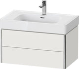 DURAVIT XSquare Waschtischunterbau 784 mm Taupe mit 2 Schubkästen und Tip-on Technik