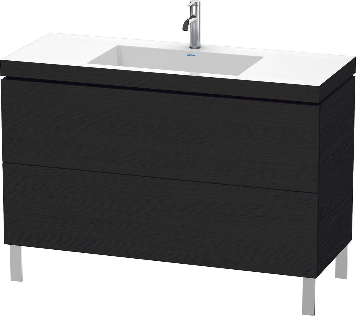 DURAVIT L-Cube Waschtischset mit Vero Air Waschtisch 1200 mm Eiche Schwarz, 2 Auszüge, c-bonded