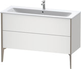 DURAVIT XViu Waschtischunterbau bodenstehend 1210 mm, 2 Auszüge, champagner matt/weiß matt