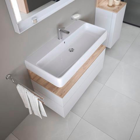 DURAVIT Waschtisch Qatego Studio F. A. Porsche 1000 mm Weiß mit Überlauf und HygieneGlaze