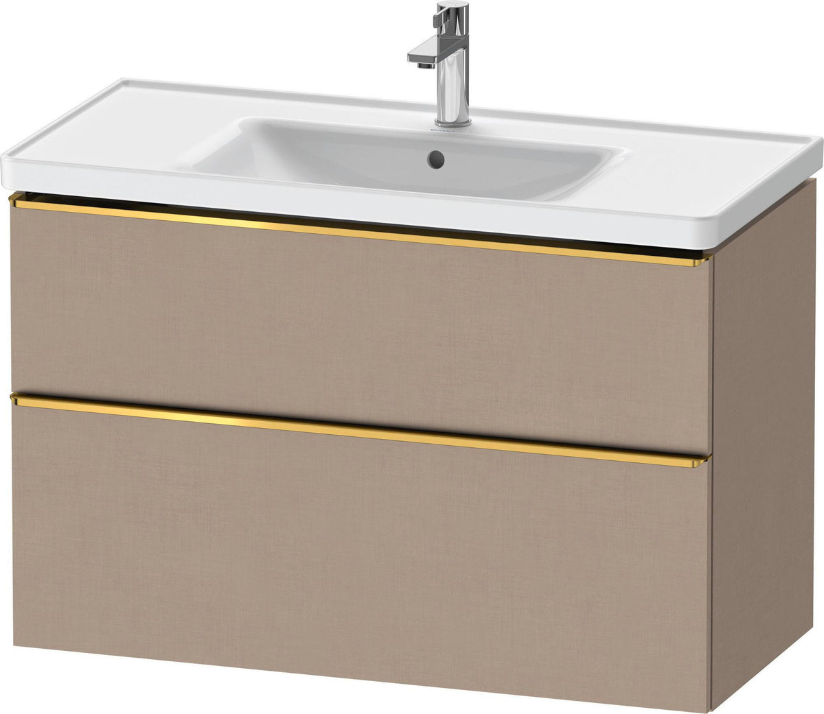 DURAVIT D-Neo Waschtischunterbau 984 mm betongrau matt mit Soft-Close und Bronze-Griff