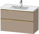 DURAVIT D-Neo Waschtischunterbau 984 mm betongrau matt mit Soft-Close und Bronze-Griff
