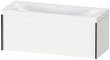 Duravit Waschtischunterbauset XVIU 1200x480mm mit Möbelwaschtisch Viu, Hahnlochbank und Raumsparsiphon