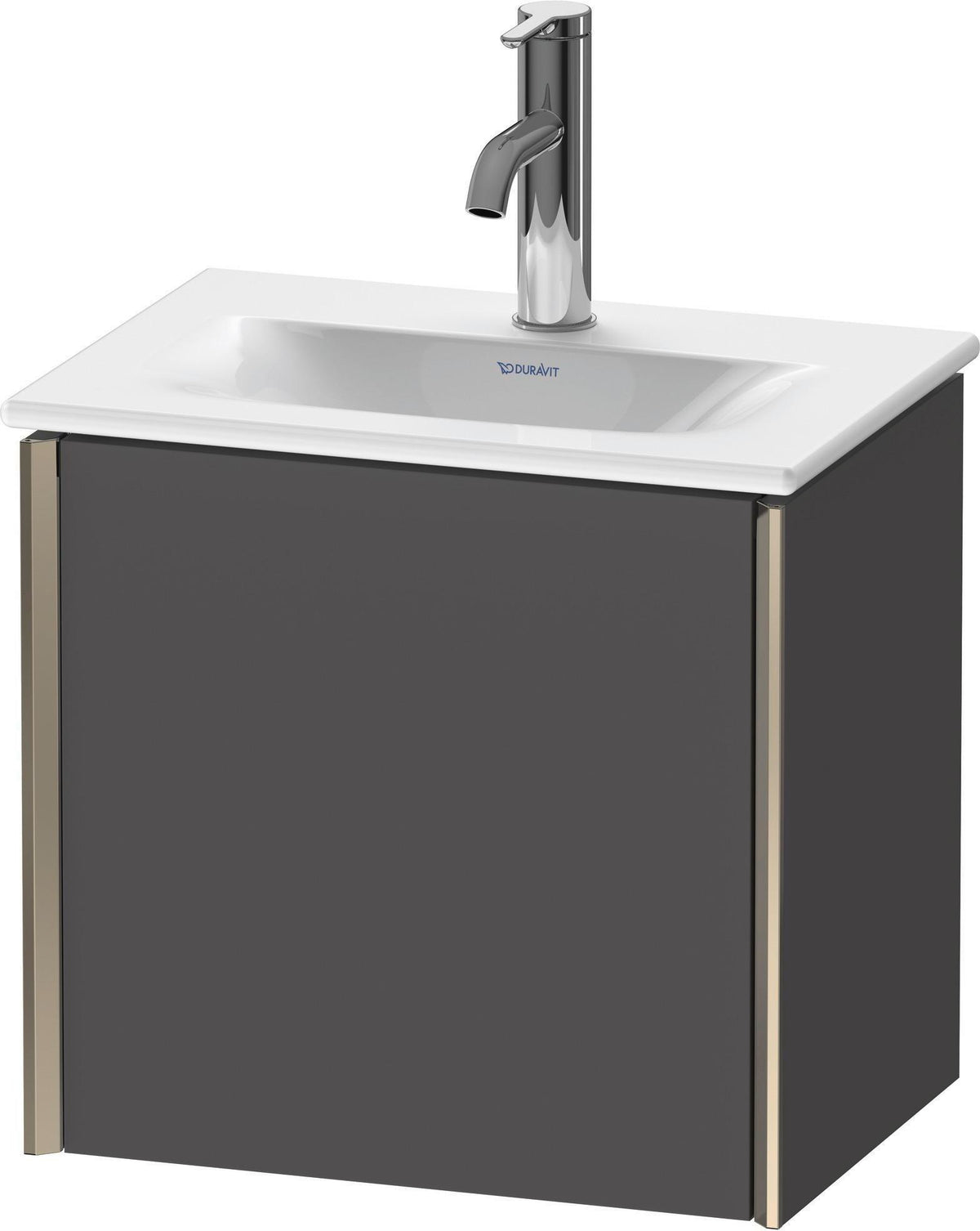 Duravit XViu Waschtischunterbau wandhängend, 1 Tür rechts, graphit matt, 397x430x310 mm