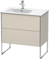 Duravit XSquare Waschtischunterbau 810x832x478mm mit 2 Auszügen, s-matt Eiche, integriertes Fußgestell