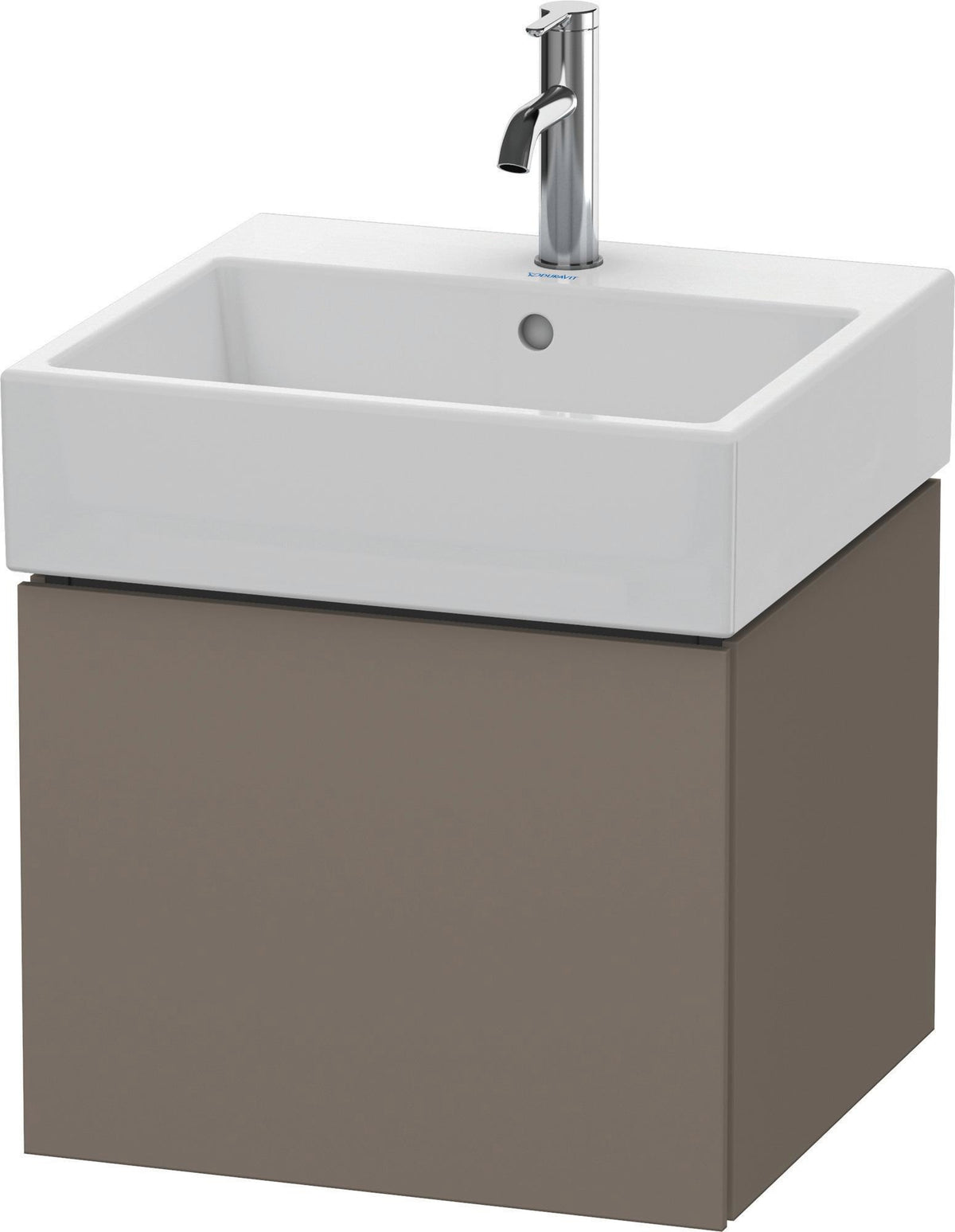 DURAVIT L-Cube Waschtischunterbau 484 mm, 1 Auszug, Weiß Matt, wandhängend, Tip-On