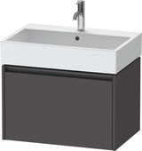 Duravit Waschtischunterbau Ketho.2 wandhängend 684 mm betongrau matt mit 1 Auszug