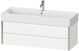 Duravit Waschtischunterbau XVIU 397x1184x454mm Prof. Champ ma weiß matt – wandhängend, 2 Schubkästen, Tip-On-Technik