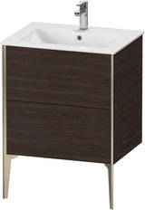 DURAVIT XViu Waschtischunterbau bodenstehend 610 mm, 2 Auszüge, weiß matt – Tip-On & Soft-Close