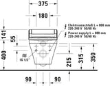 DURAVIT Dusch-WC Sitz SensoWash Classic Weiß 375x520 mm für DuraStyle mit Fernbedienung