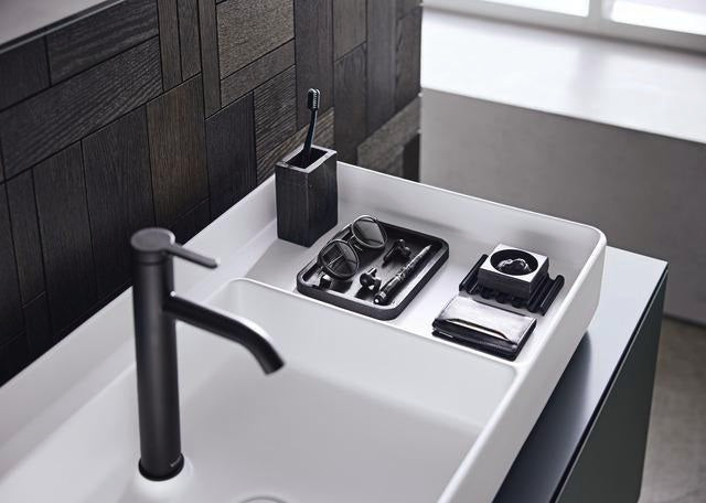 DURAVIT C.1 Einhebel-Waschtischmischer L ohne Zugstange, Schwarz Matt, 136 mm Ausladung