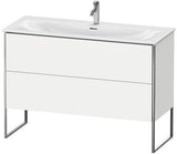 Duravit XSquare Waschtischunterbau 1210 mm mit 2 Auszügen, Eiche massiv, Anthrazit matt