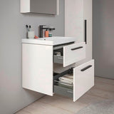 DURAVIT D-Code Halbhochschrank 400 mm, rechts, Basalt Matt, 1 Tür, Glasböden