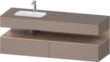 DURAVIT Qatego Studio F. A. Porsche Einbauwaschtisch mit Konsolenwaschtischunterbau 1600 mm Weiß Matt