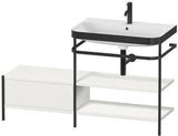 Duravit Waschtischset HAPPY D.2 PLUS 1400x490mm ein Hahnloch taupe supermatt