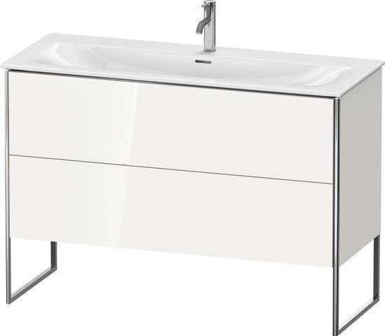 Duravit Waschtischunterbau XSquare 1210 mm, 2 Auszüge, weiß matt, Tip-On-Technik, für Viu