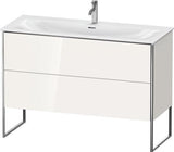 Duravit XSquare Waschtischunterbau 1210 mm mit 2 Auszügen, Eiche massiv, Anthrazit matt