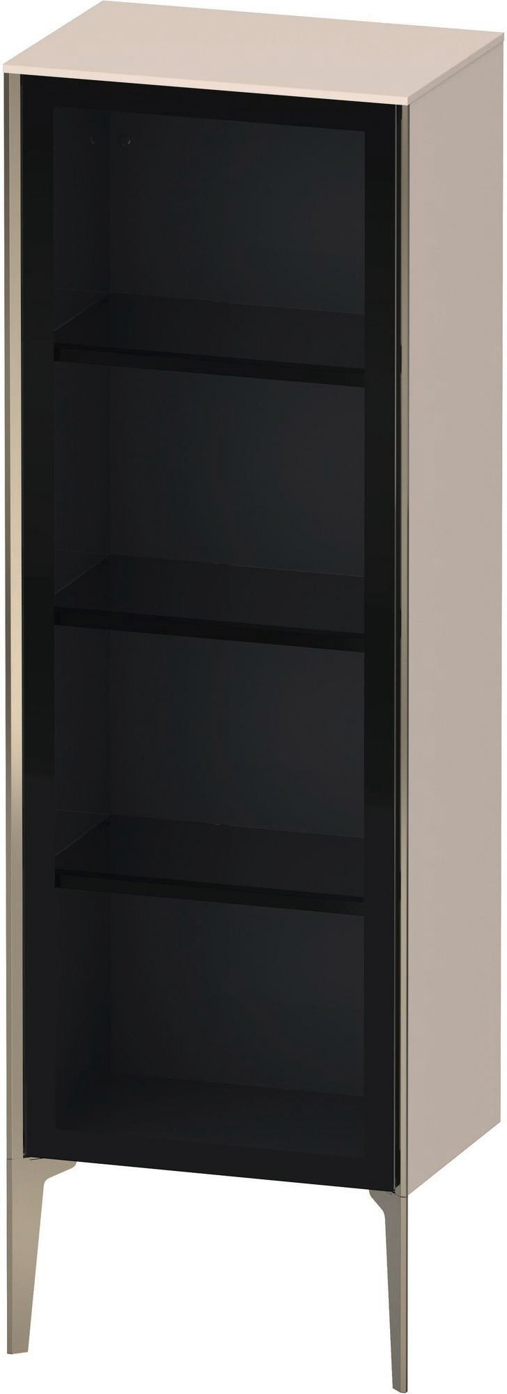 DURAVIT XViu Halbhochschrank 1330 mm Glasfront links champagner matt/betongrau matt