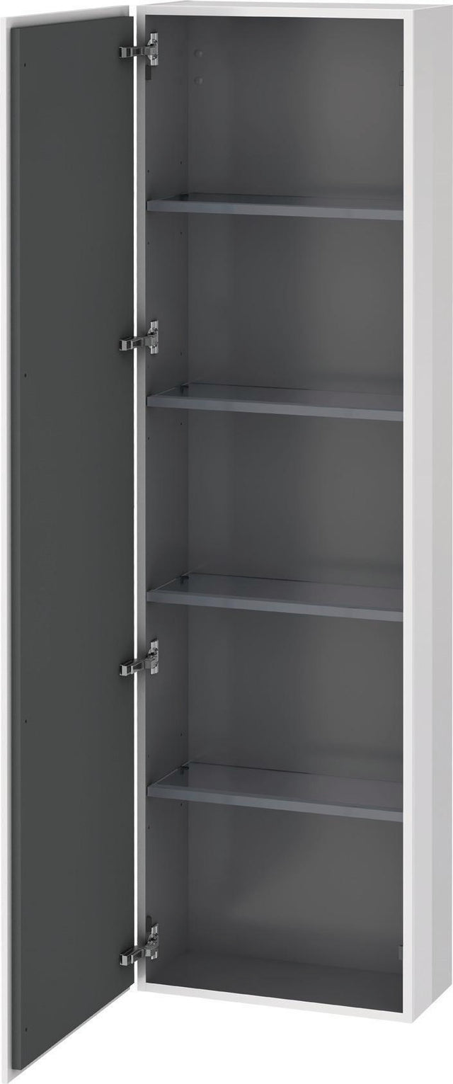 DURAVIT L-Cube Hochschrank 500x243x1760 mm, 1 Tür links, Weiß Matt, Soft-Close