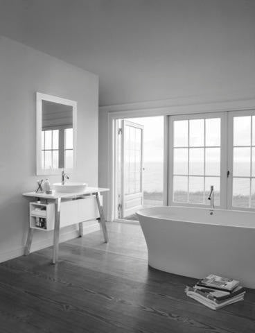 DURAVIT Cape Cod Aufsatzbecken 480 mm, Weiß Seidenmatt, mit Armatureninsel, ohne Überlauf