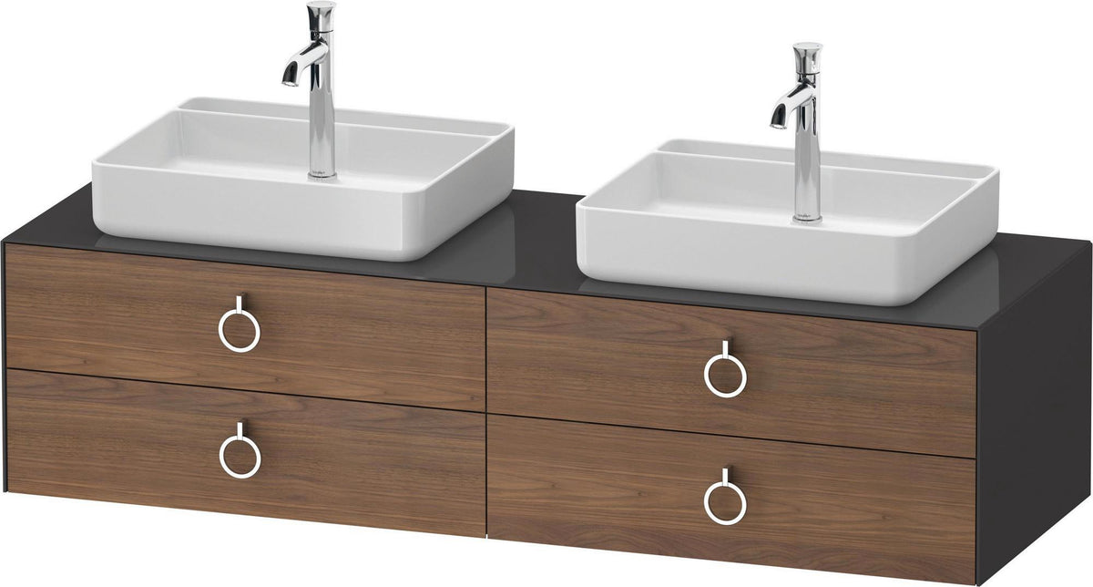 DURAVIT White Tulip Konsolen-Waschtischunterbau 1600 mm, 4 Schubkästen, LED, Philippe Starck