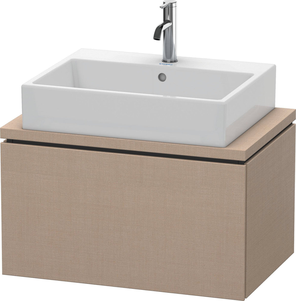 DURAVIT L-Cube Konsolenwaschtischunterbau 720 mm betongrau matt mit Tip-on-Auszug