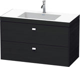 DURAVIT Brioso c-bonded Waschtischset 1000 mm mit Vero Air Waschtisch, 2 Schubkästen, Betongrau Matt