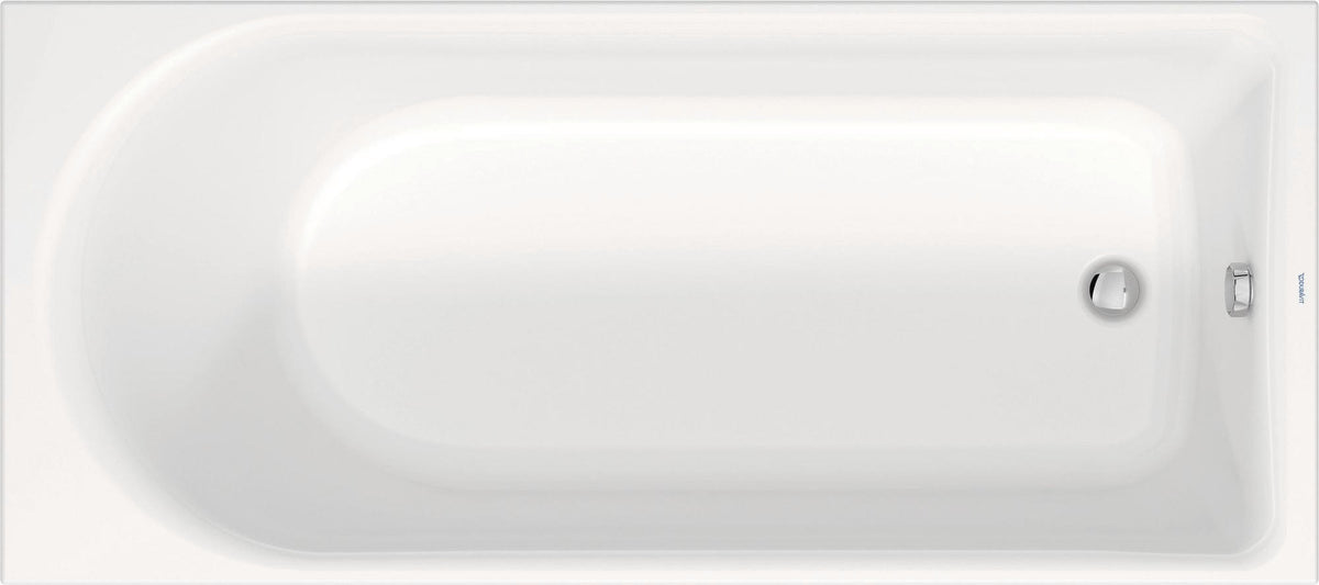 DURAVIT D-Neo Badewanne 1500x750 mm Einbauversion Weiß mit Überlauf und 1 Rückenschräge