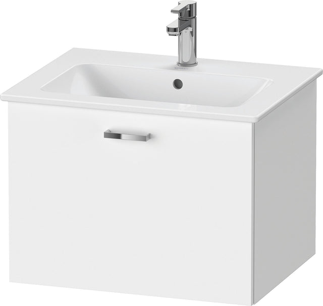 Duravit XBase Waschtischunterbau 600 mm wandhängend, 1 Auszug, weiß matt, mit Soft-Close