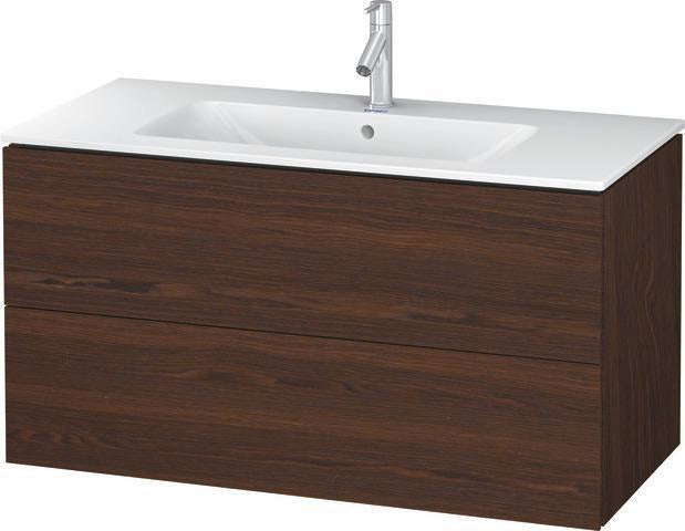Duravit L-Cube Waschtischunterbau 1020 mm taupe matt – wandhängend, 2 Schubkästen, Tip-On
