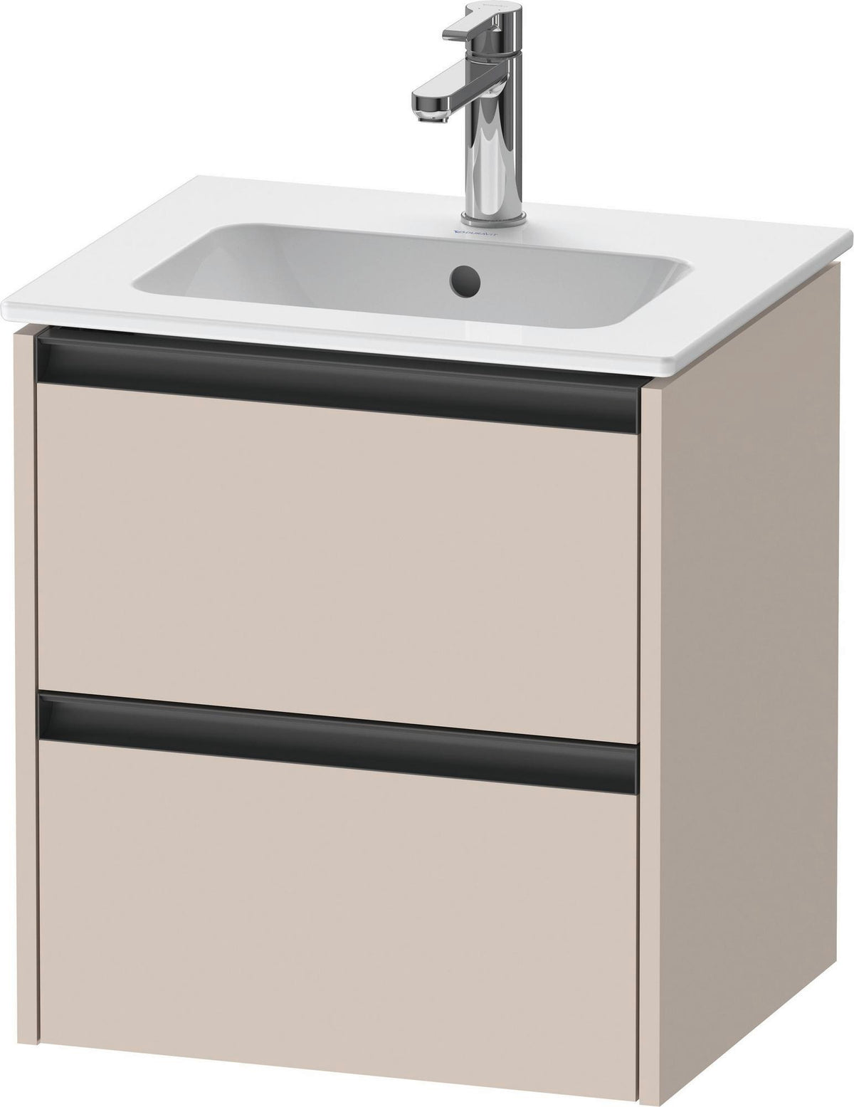 Duravit Ketho.2 Waschtischunterbau wandhängend 510 mm mit 2 Schubkästen, Betongrau Matt