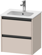 taupe matt / 2 Schubkästen / Waschtischunterbau