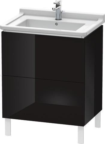 Duravit L-Cube Waschtischunterbau 469x670x712 mm taupe matt – 2 Auszüge, Tip-On, für Starck 3