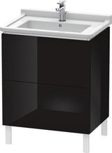 Duravit L-Cube Waschtischunterbau 469x670x712 mm taupe matt – 2 Auszüge, Tip-On, für Starck 3