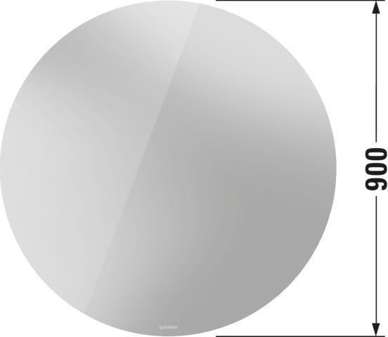 DURAVIT Licht & Spiegel Wandspiegel 700 mm rund mit Sensorschalter und LED-Beleuchtung