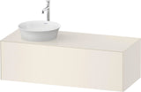 Duravit White Tulip Waschtischunterbau 1300 mm, 1 Auszug, weiß seidenmatt, mit Beleuchtung – Design Philippe Starck