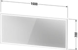DURAVIT L-Cube Lichtspiegel 650x700mm mit Sensor, LED-Beleuchtung, Spiegelheizung & Kondensschutz, Weiß