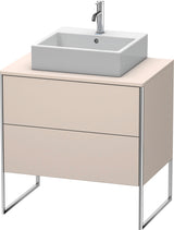 DURAVIT XSquare Waschtischunterbau bodenstehend 800 mm Basalt Matt mit 2 Schubladen