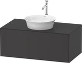 DURAVIT White Tulip Waschtischunterbau 1000 mm Taupe Seidenmatt mit LED & Tip-On
