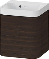 Duravit Happy D.2 Plus Waschtischset 400 mm Nussbaum mit Unterschrank, 1 Tür rechts