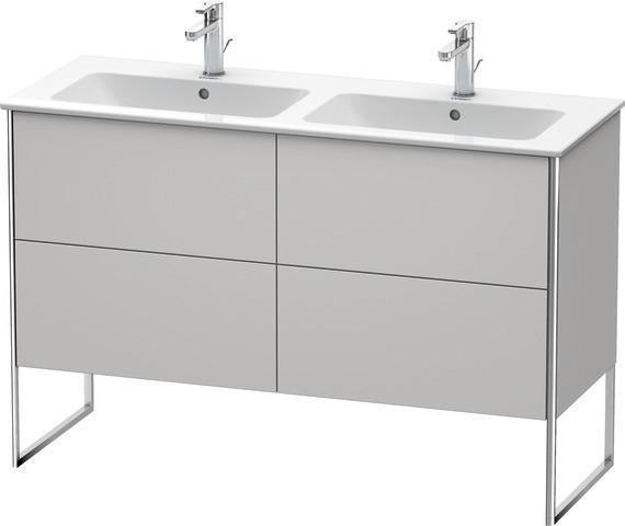 Duravit XSquare Waschtischunterbau 1280 mm mit 4 Auszügen, s-matt, Eiche, links – wandhängend